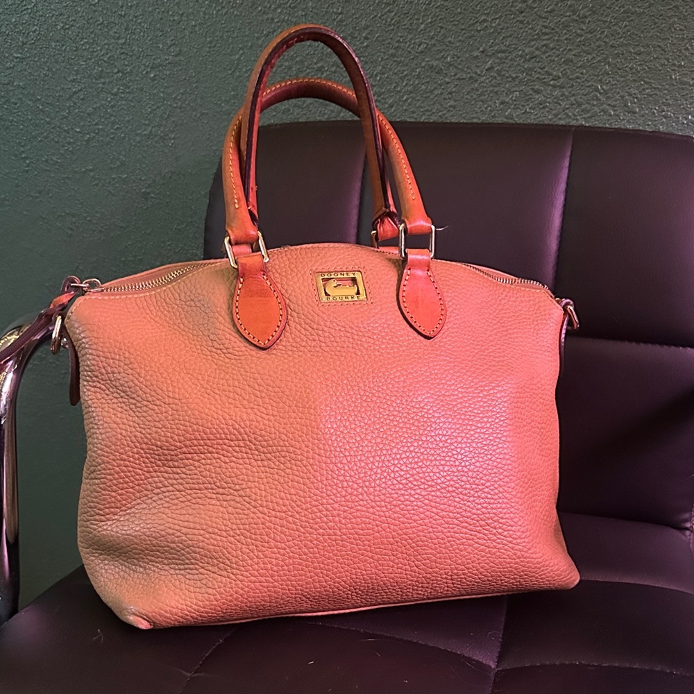 Dooney & Bourke Tan Leather Crossbody Satchel